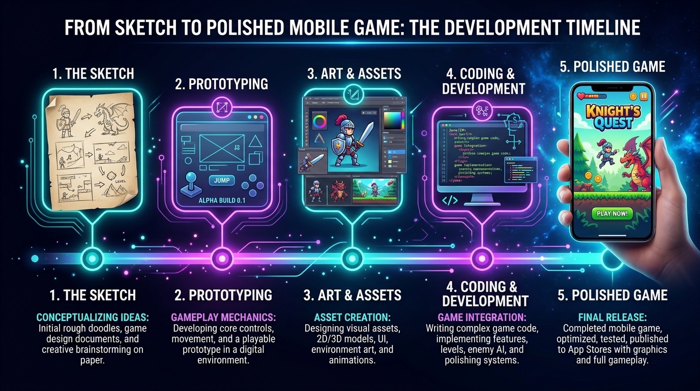 Mobile Game Development Process: From Idea to App Store in 8 Steps